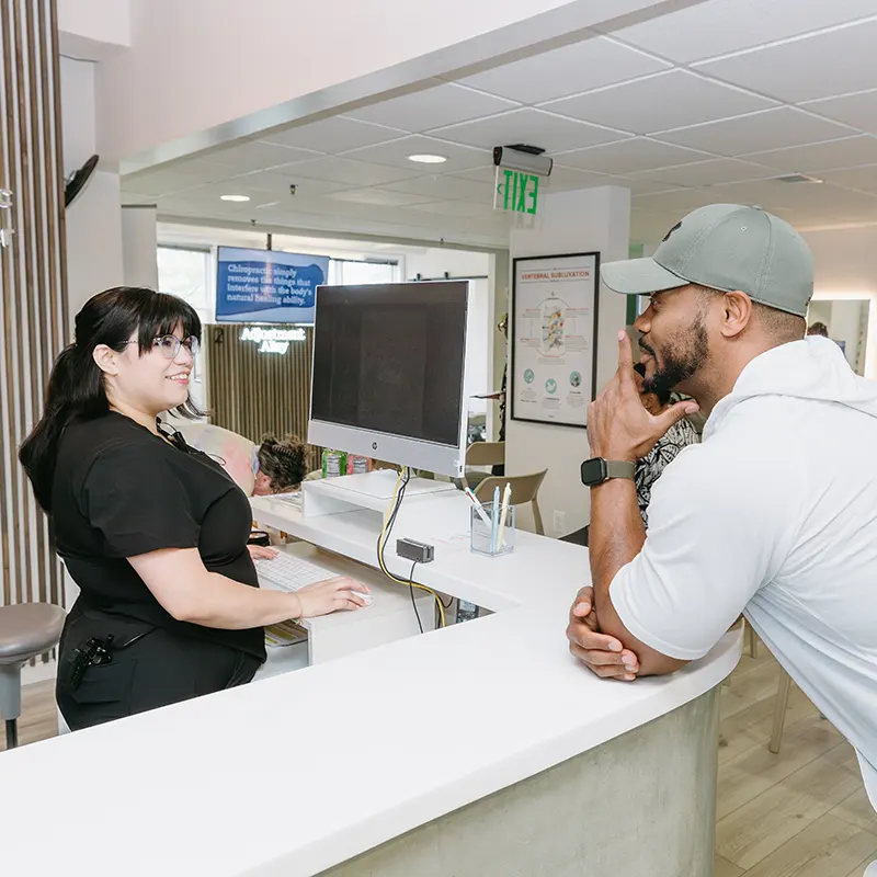 Best Chiropractor Near Me in Arlington, VA. The Chiro Park Front Desk.